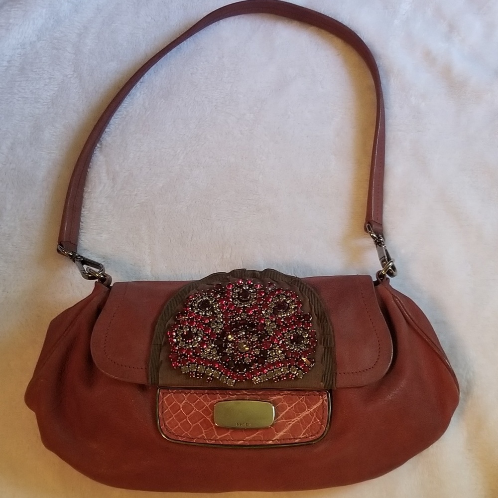 Prada Crystal Bag Purse - Authentic - Leather